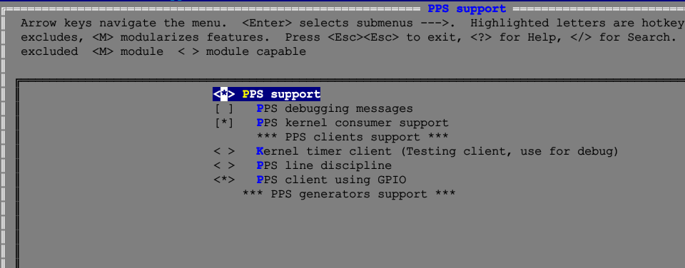 カーネル設定画面-PPS Support