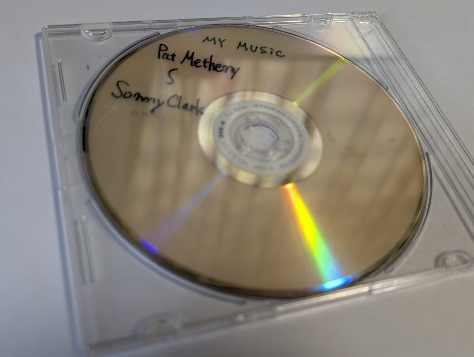 CDの表面に手書きでMy Music Pat Metheny ～ Sonyy Clark と書いてある