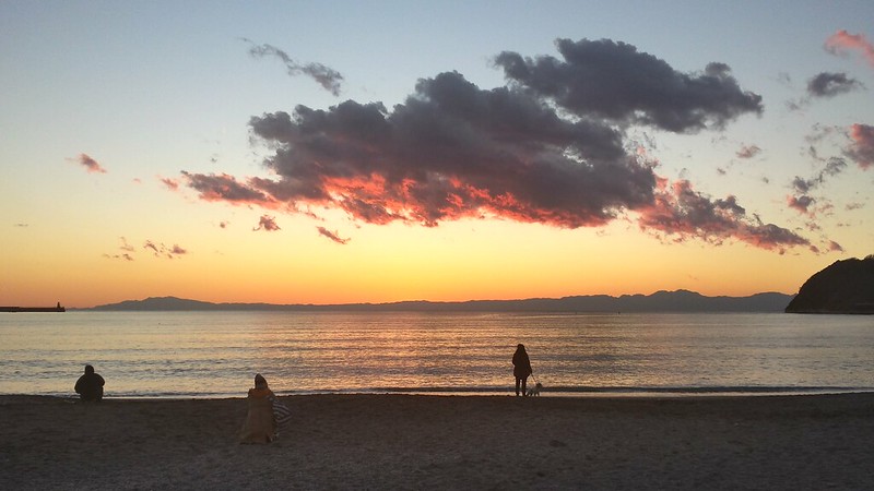 逗子海岸の夕焼け