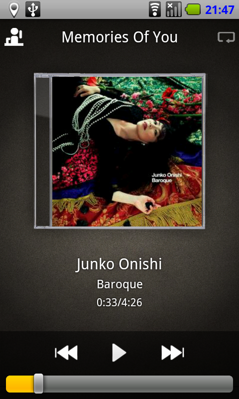 Android 音楽アプリのシャッフルモード